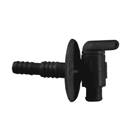 Jr Products DRAIN COCK - DUAL BARBED, BLACK 04-62415